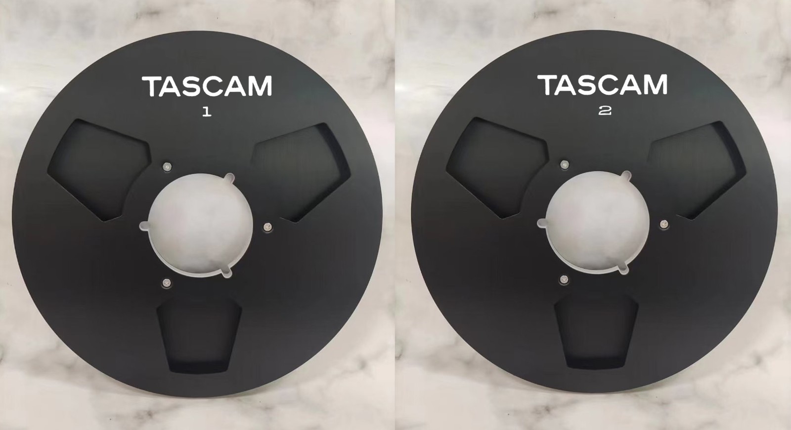 One Pair 10.5” Silver TASCAM Tape Reel Aluminum For Reel To Reel Tape Recorder