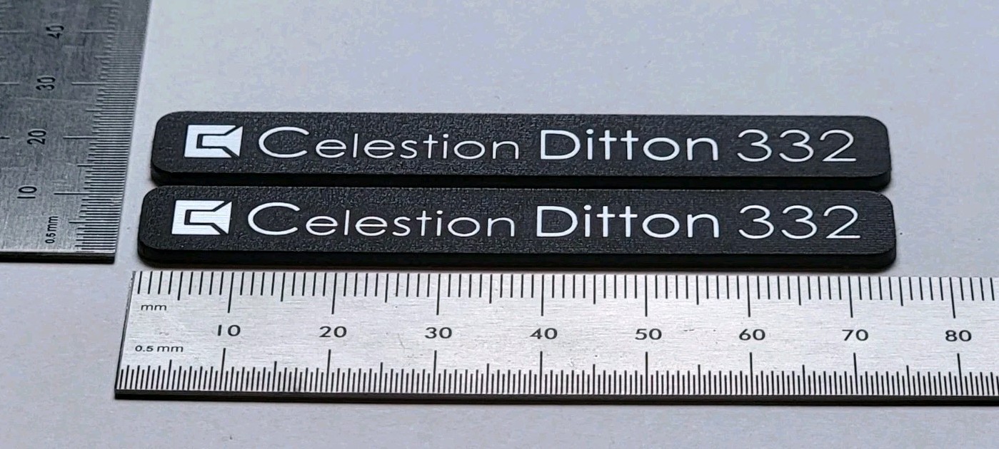 Celestion Ditton 332 Speaker Badge Logo Emblem Premium 3D Pair With Adhesive