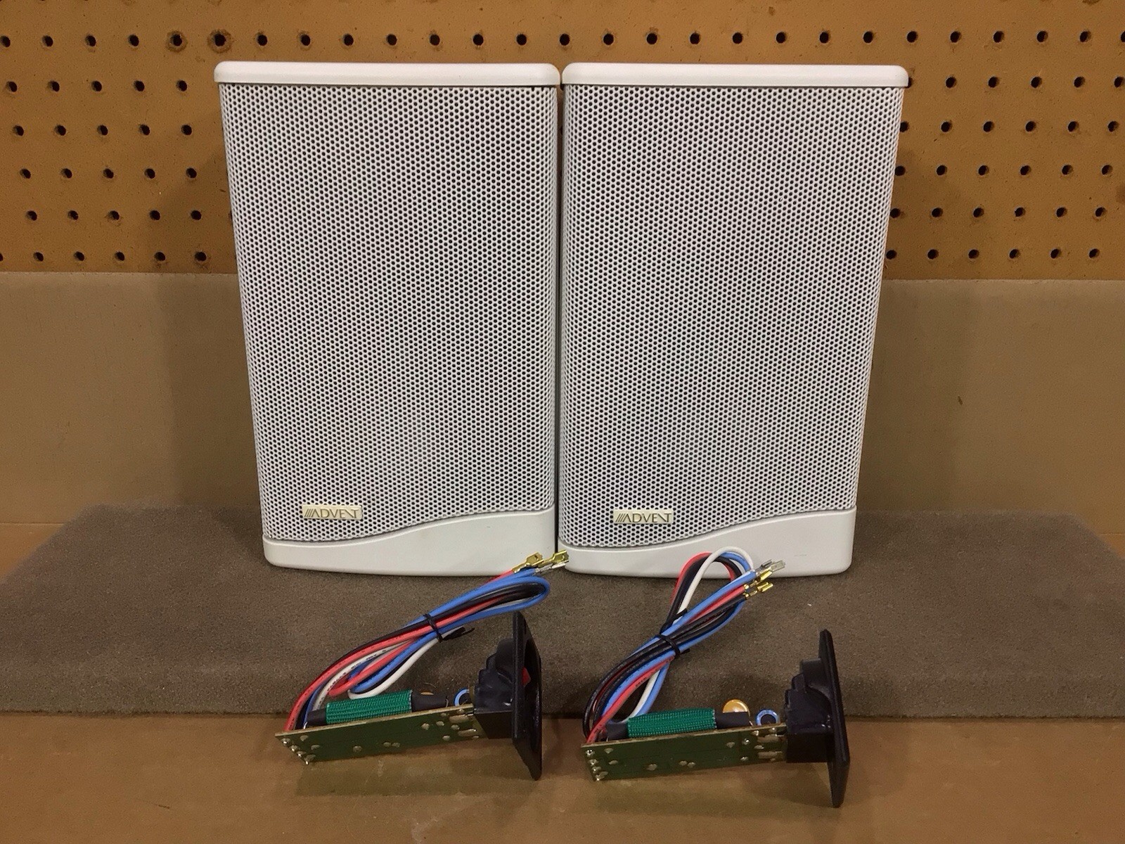 Pair of Mini Advent II  Indoor/Outdoor Speakers W/ Extra Crossovers. Tested