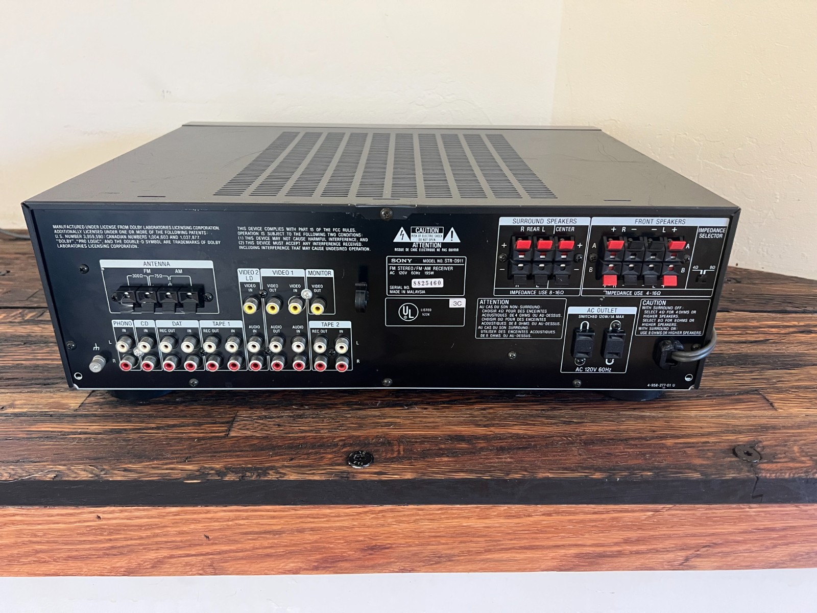 Vintage Sony STR-D911 Stereo Receiver