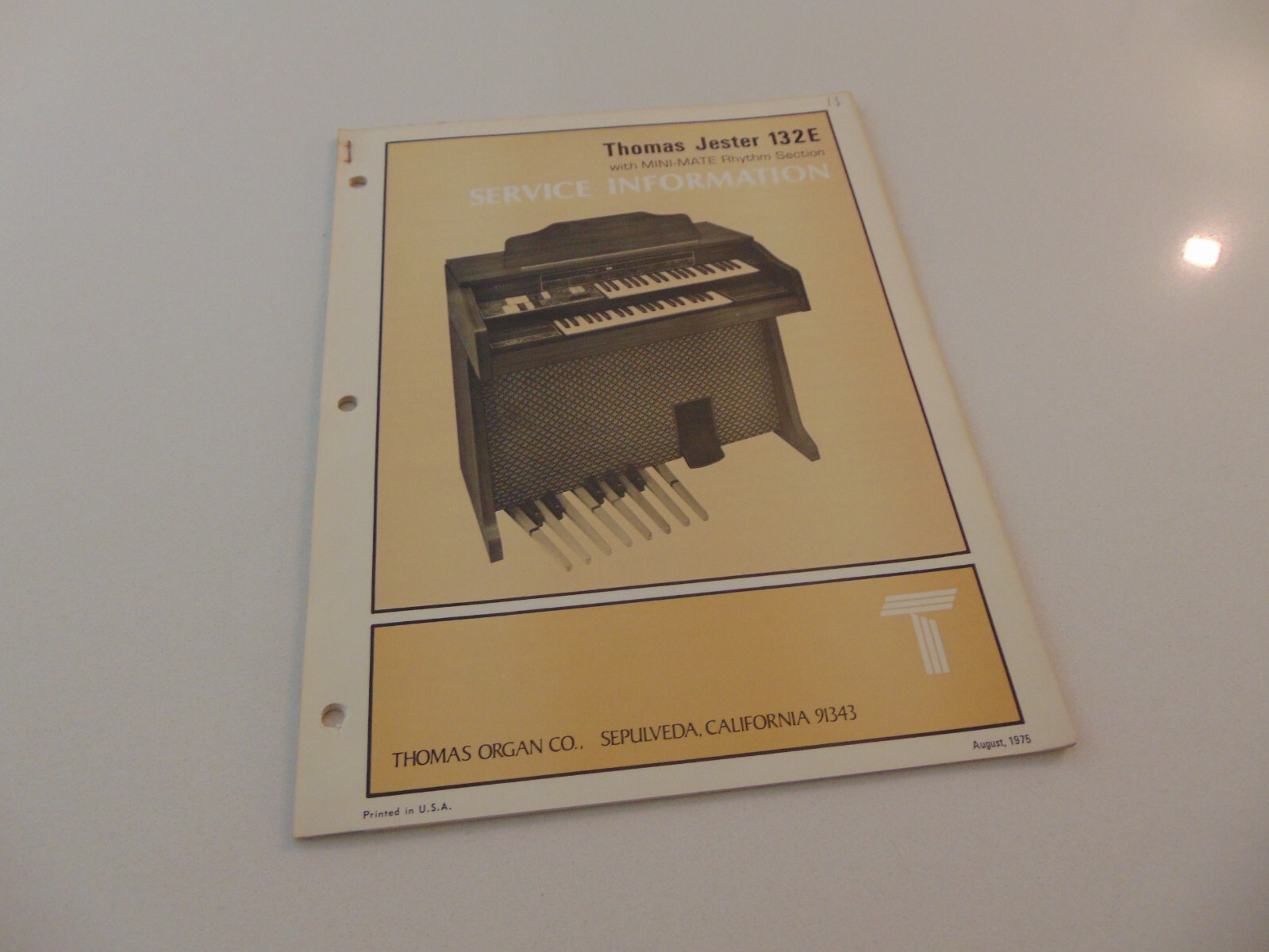 Thomas Organ Jester 132E Service Repair Shop Manual Schematics