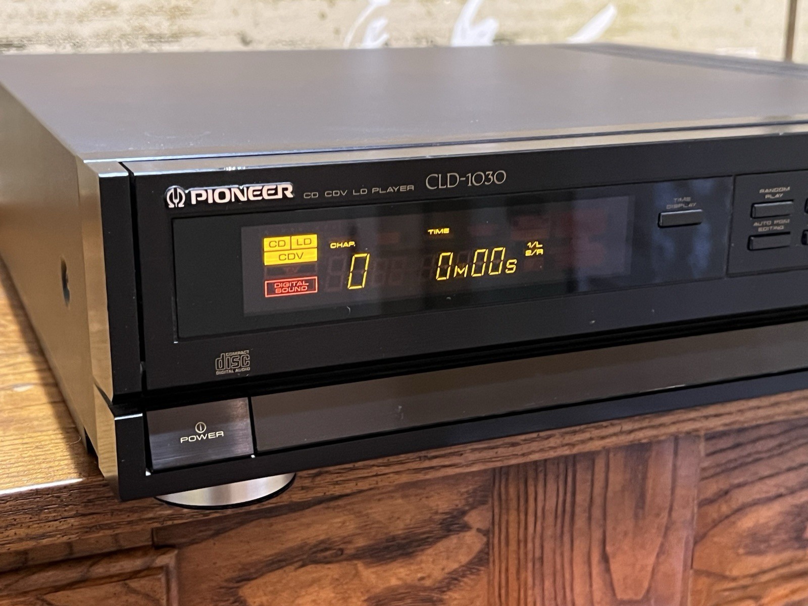 Pioneer CLD-1030 Vintage LaserDisc CD CDV Player Tested Super Clean No Remote