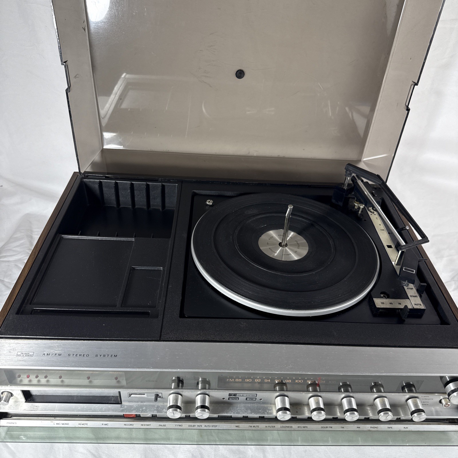 VINTAGE SEARS AM FM RECORD Stereo System 8 Track PLAY/RECORD Player