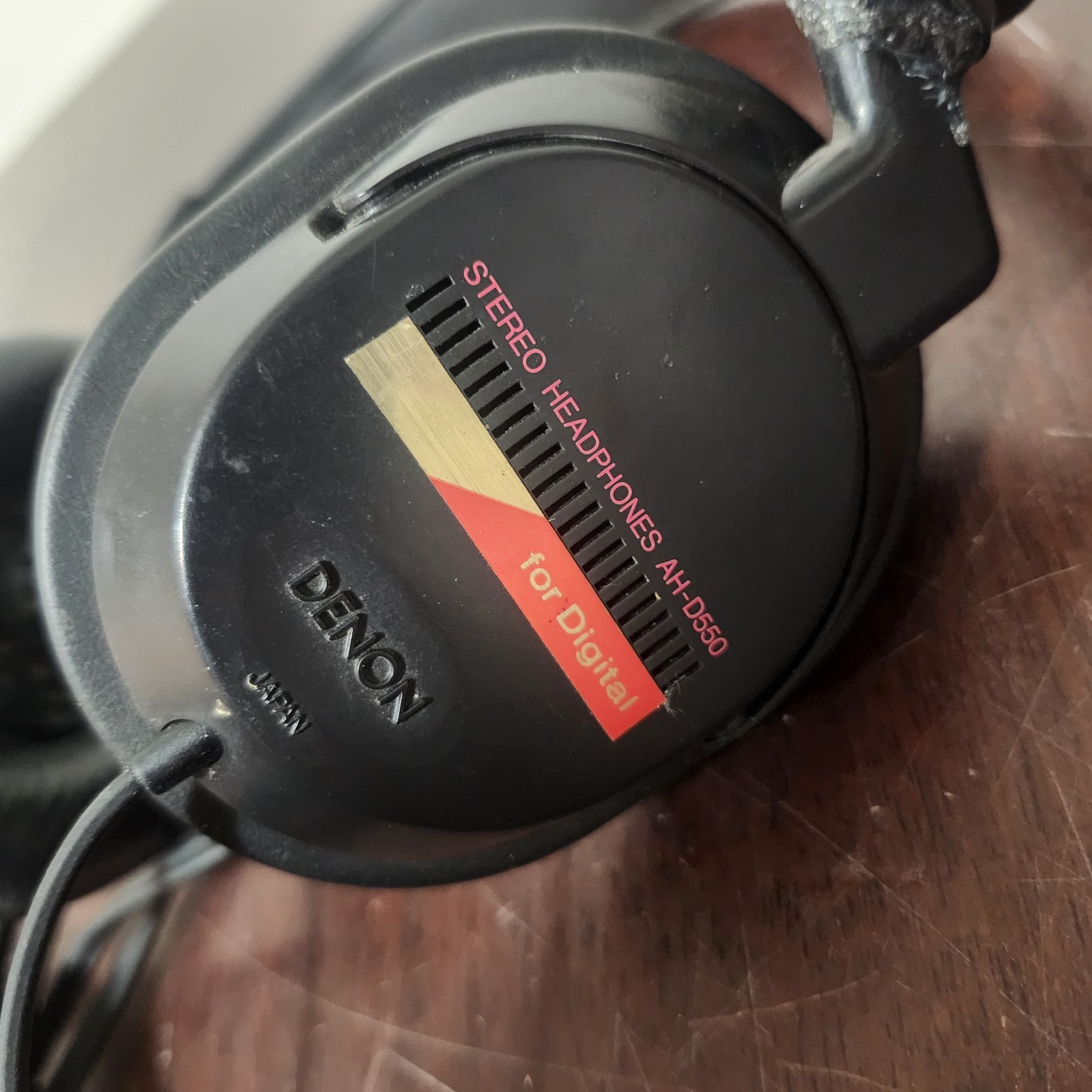 Vintage Denon Stereo Wired Headphones AH-D550 Digital Made In Japan Tested READ