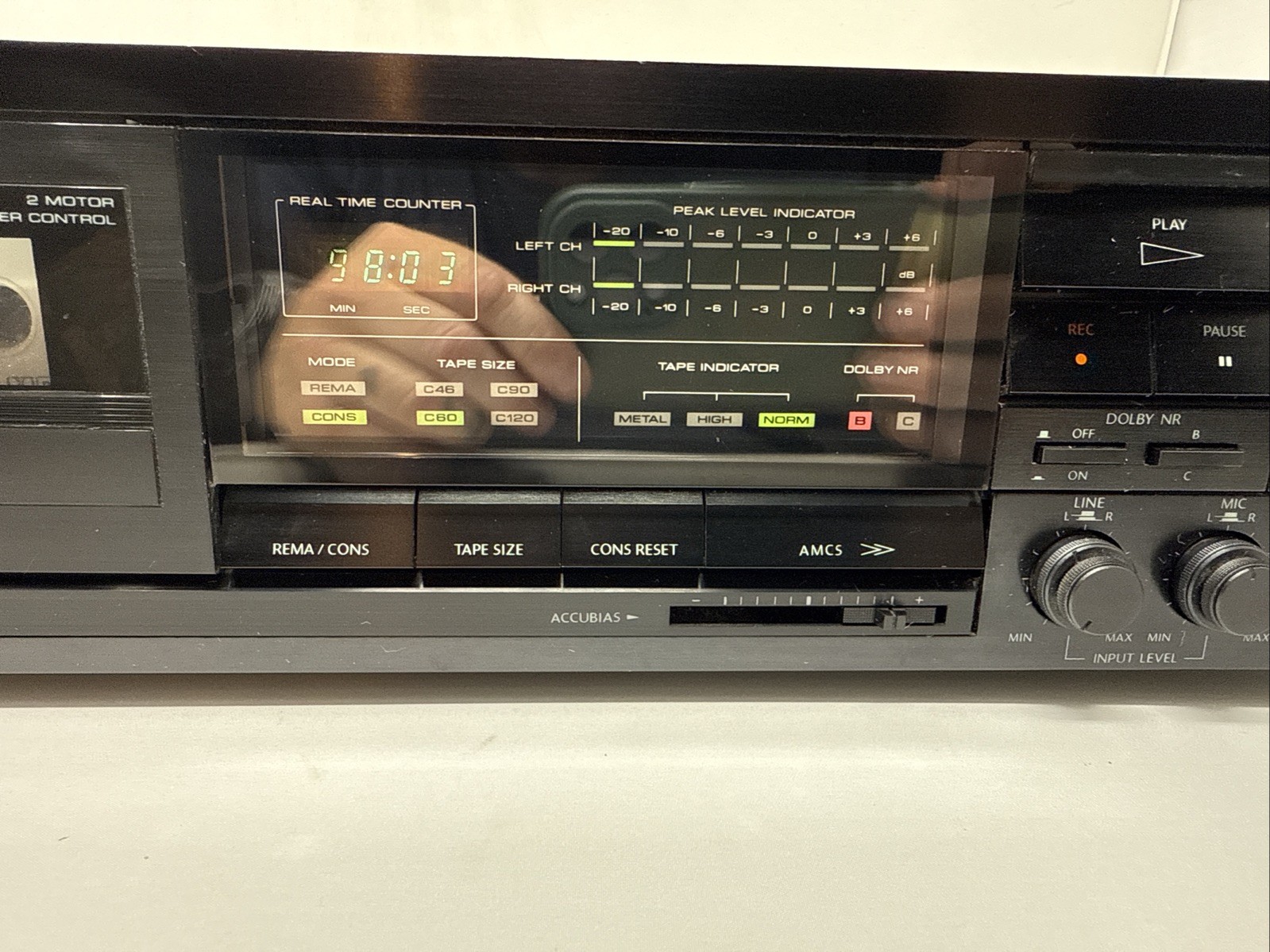 Onto TA-2140 Stereo Cassette Tape Deck Hx Pro Vintage tested and works