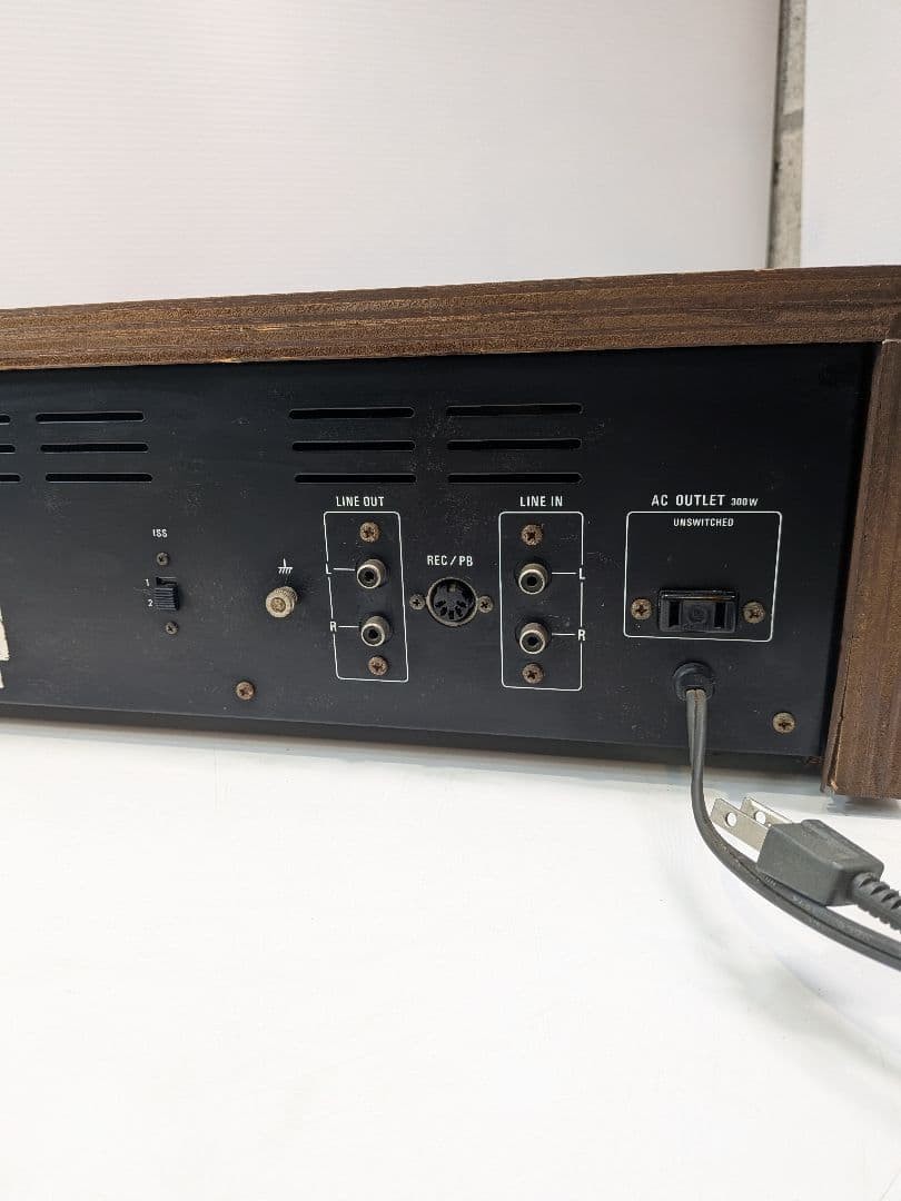 SONY TC-4350SD Stereo Cassette Deck Wood Grain Cabinet VU Meter Illuminated