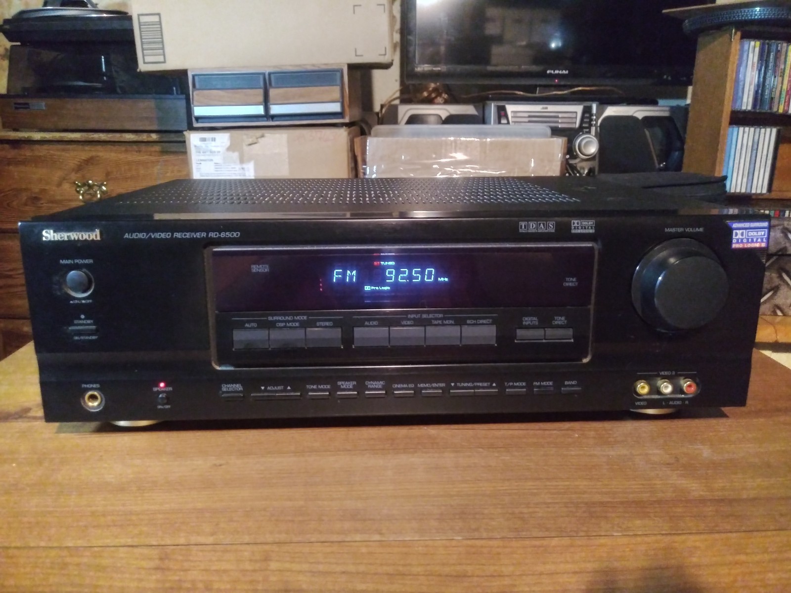 Tested & Working Sherwood RD-6500 Receiver 100w 6Ohms 5.1 Channel PLUS REMOTE