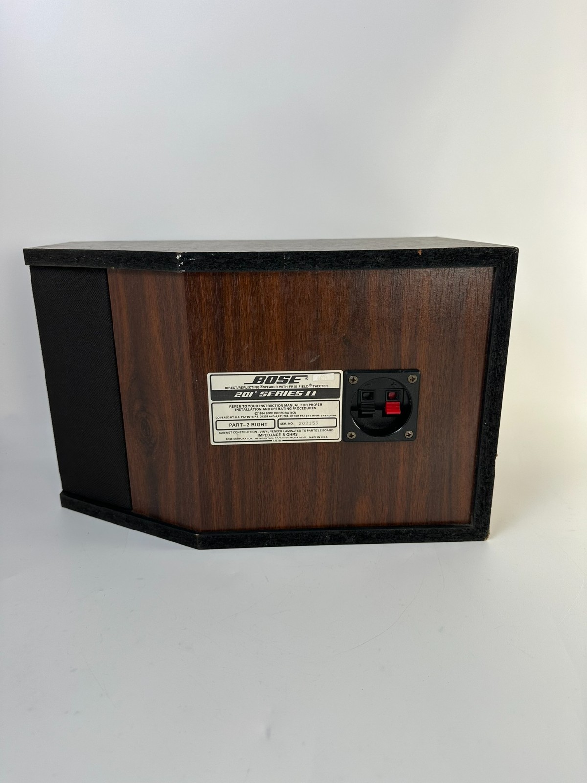 Bose 201 Series II Direct Reflecting Speakers Pair Walnut Tested Working USA