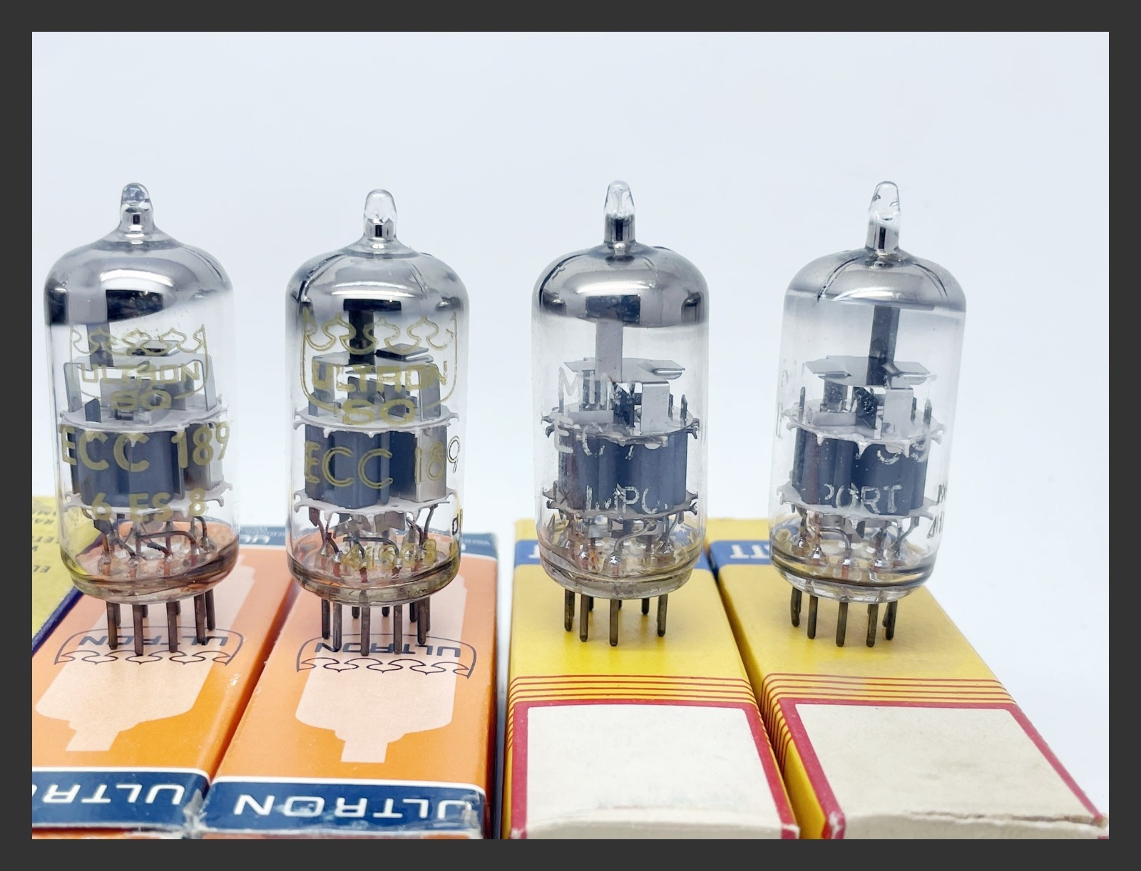 6 x NOS Siemens Philips Ultron ECC189 6ES8 Dual Triode Audio Vacuum Tubes