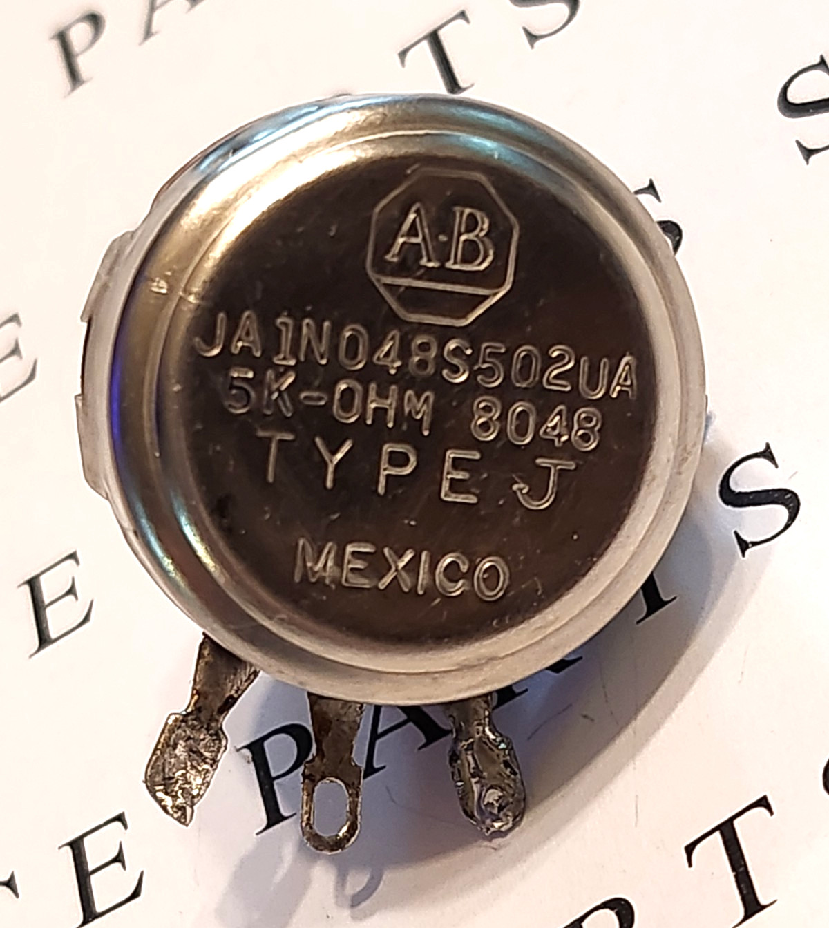 5K OHM ALLEN-BRADLEY TYPE J POTENTIOMETER JA1N048S502UA TESTED