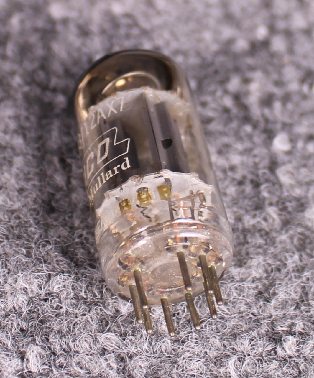 (1) ANOS Mullard Eico ECC83 Long Plate Tube ~ ’59 Blackburn ~ TESTS @ NOS LEVELS