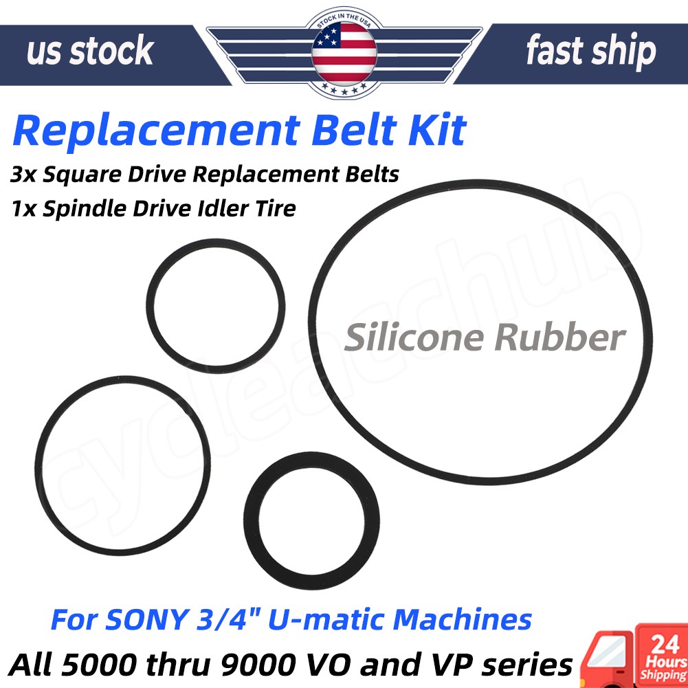 For Sony U-matic Replacement Belt Kits 5000, 7000, 9000 series 3/4″ Tape Machine