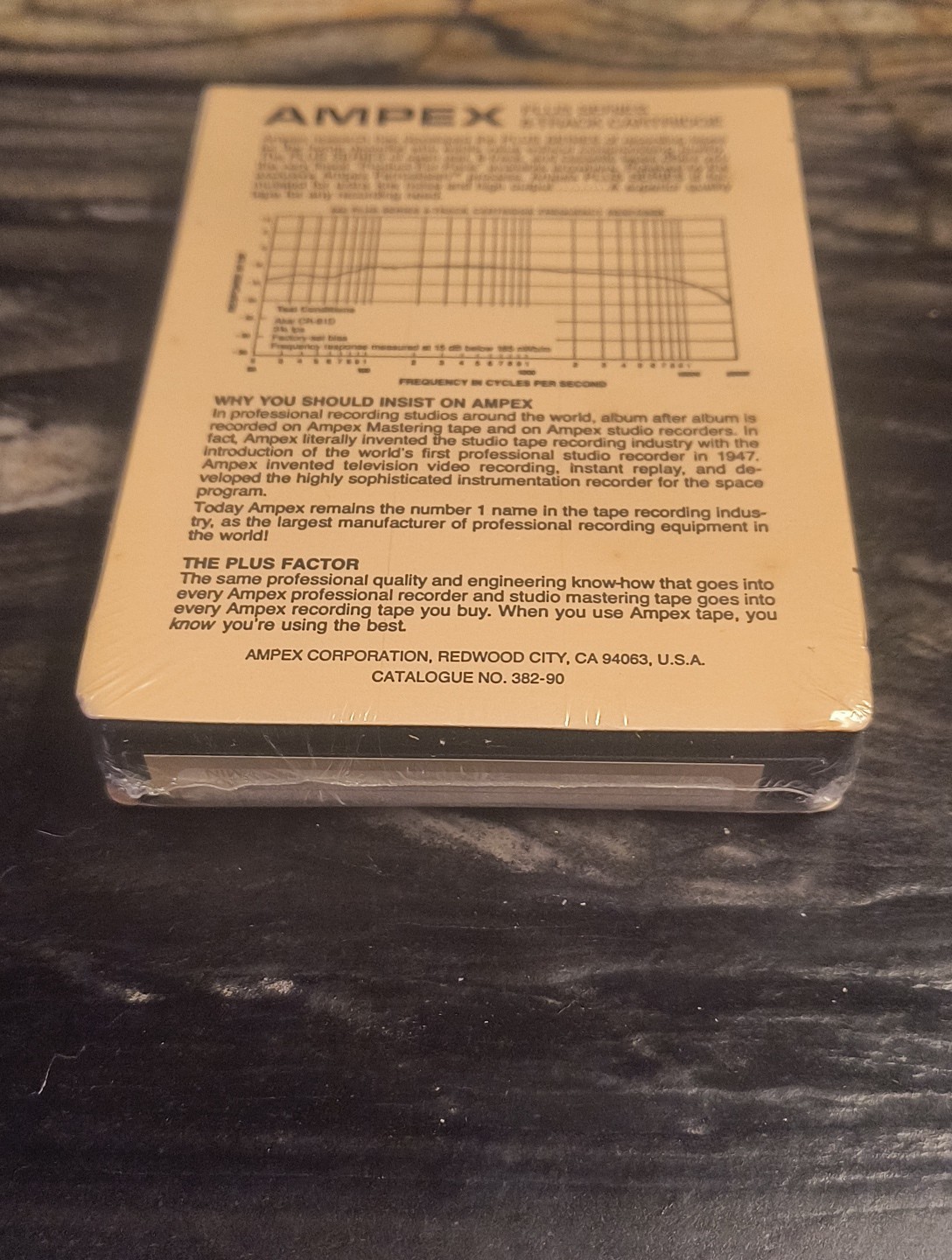 AMPEX 8 Track Cartridge Tape Plus Series 90 Minute – New Factory Sealed