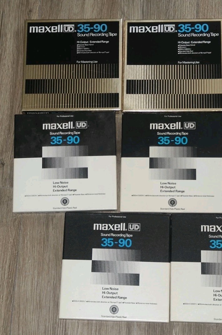MAXELL UD 35-90 REEL TO REEL SOUND RECORDING TAPE (LOT OF 14) USED