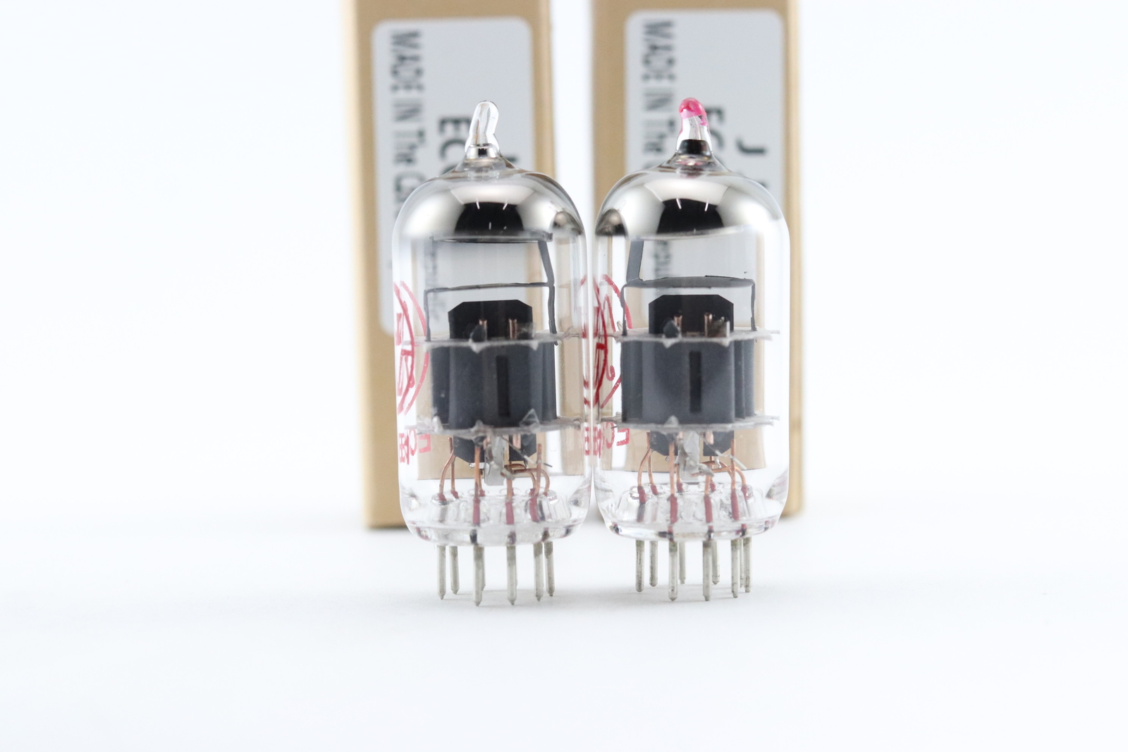 A pairs ECC81 12AT7 6201 TUBES Czech Republic JJ Ring Getter Copper Pillar