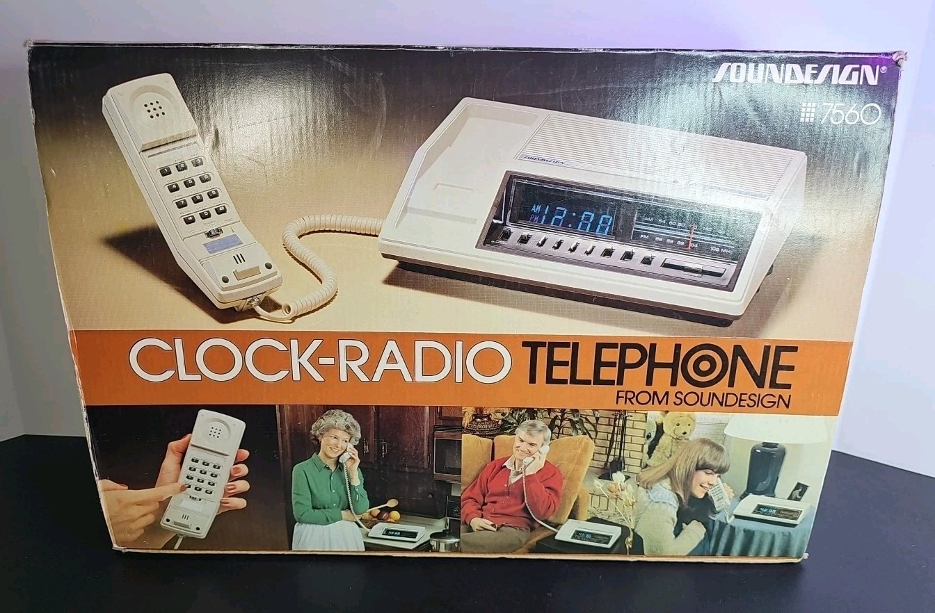 Brand New Vintage Soundesign 7560-A AM/FM Electronic Clock Radio With Kmart Tape