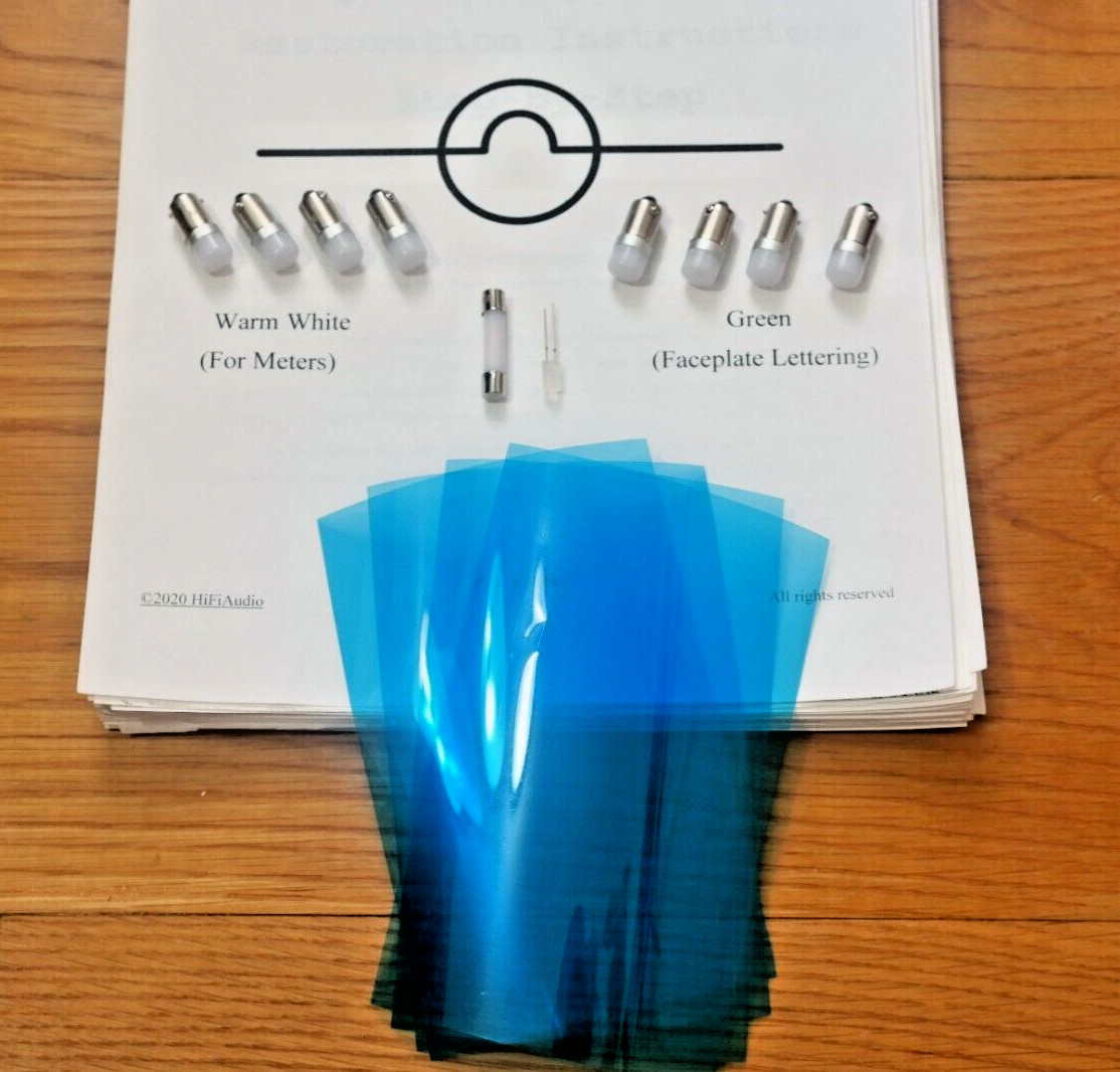 McIntosh MC2105 Amplifier LED Bulbs Lamps Lights Filters instructions kit.