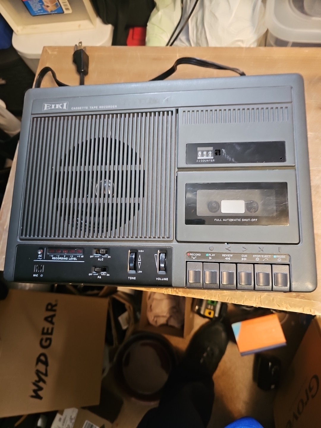 EIKI 5090A Cassette Tape Recorder Portable w/Multiple Headphone Ports Tested