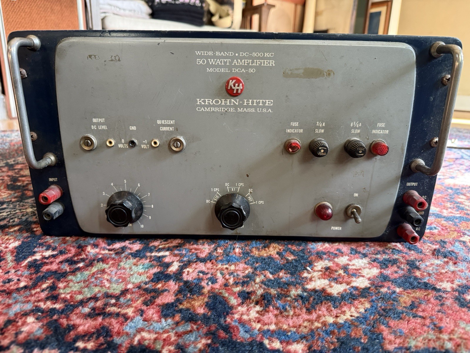 Very Rare Krohn-Hite DCA-50 50 Watt Wide Band Tube Amplifier DC-500 KC Powers On