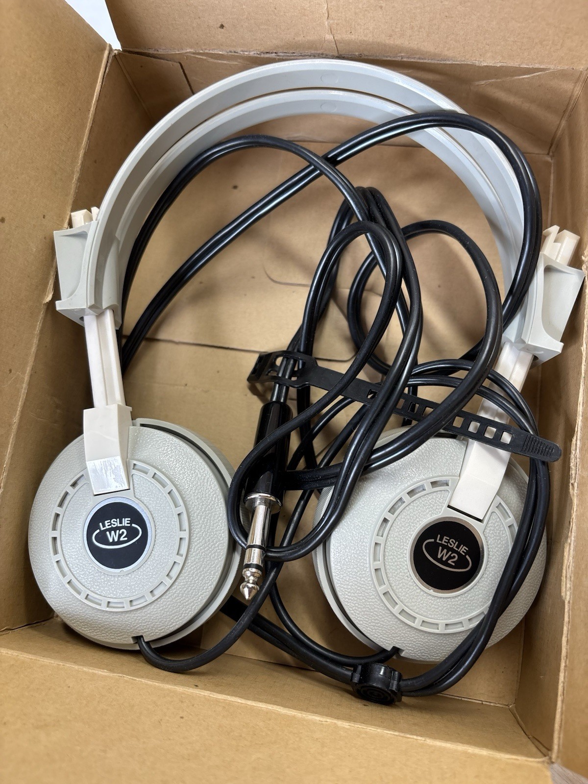 Leslie Stereophones W2 Open Air High Fidelity Headphones Open Box VTG Japan USED
