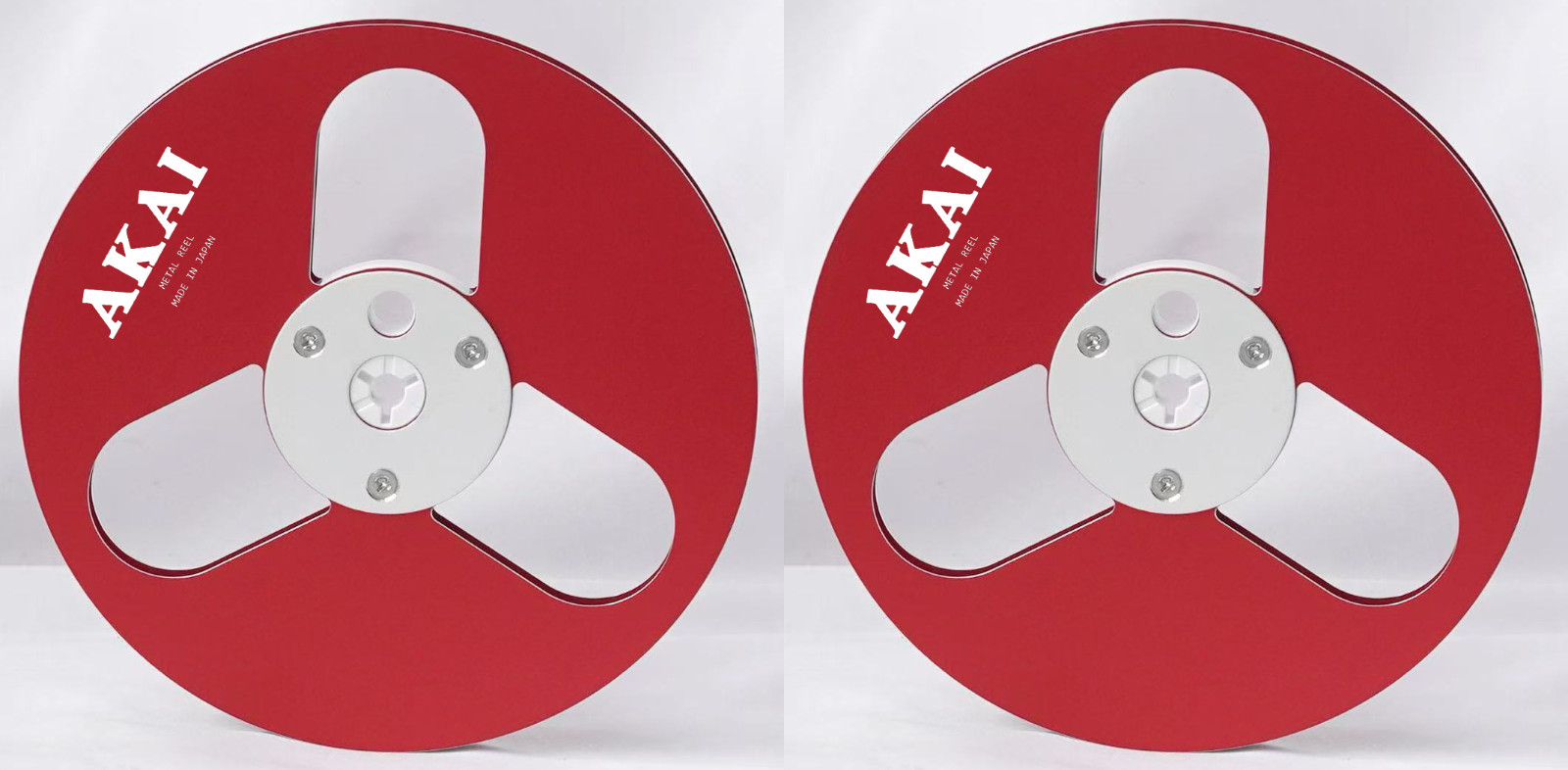 One Pair Blue Black TAPE REEL Akai 7” inch Light Metal Aluminum Take Up Reel