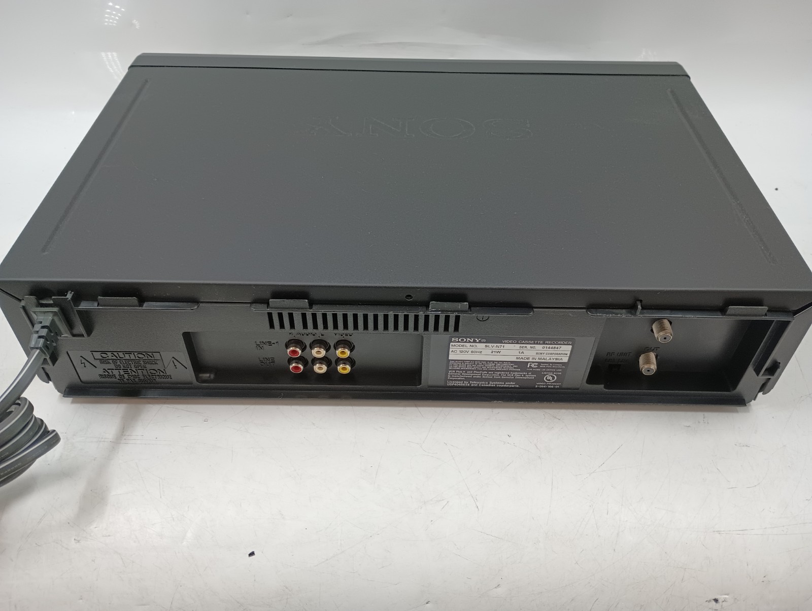 Sony SLV-N71 VCR 4 Head HiFi Stereo VHS – MISSING FACE WINDOW – TESTED GC-7073