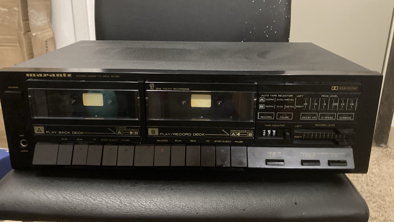 Marantz SD 162 Stereo Dual Cassette Player Tape Deck – Works, Read*.=