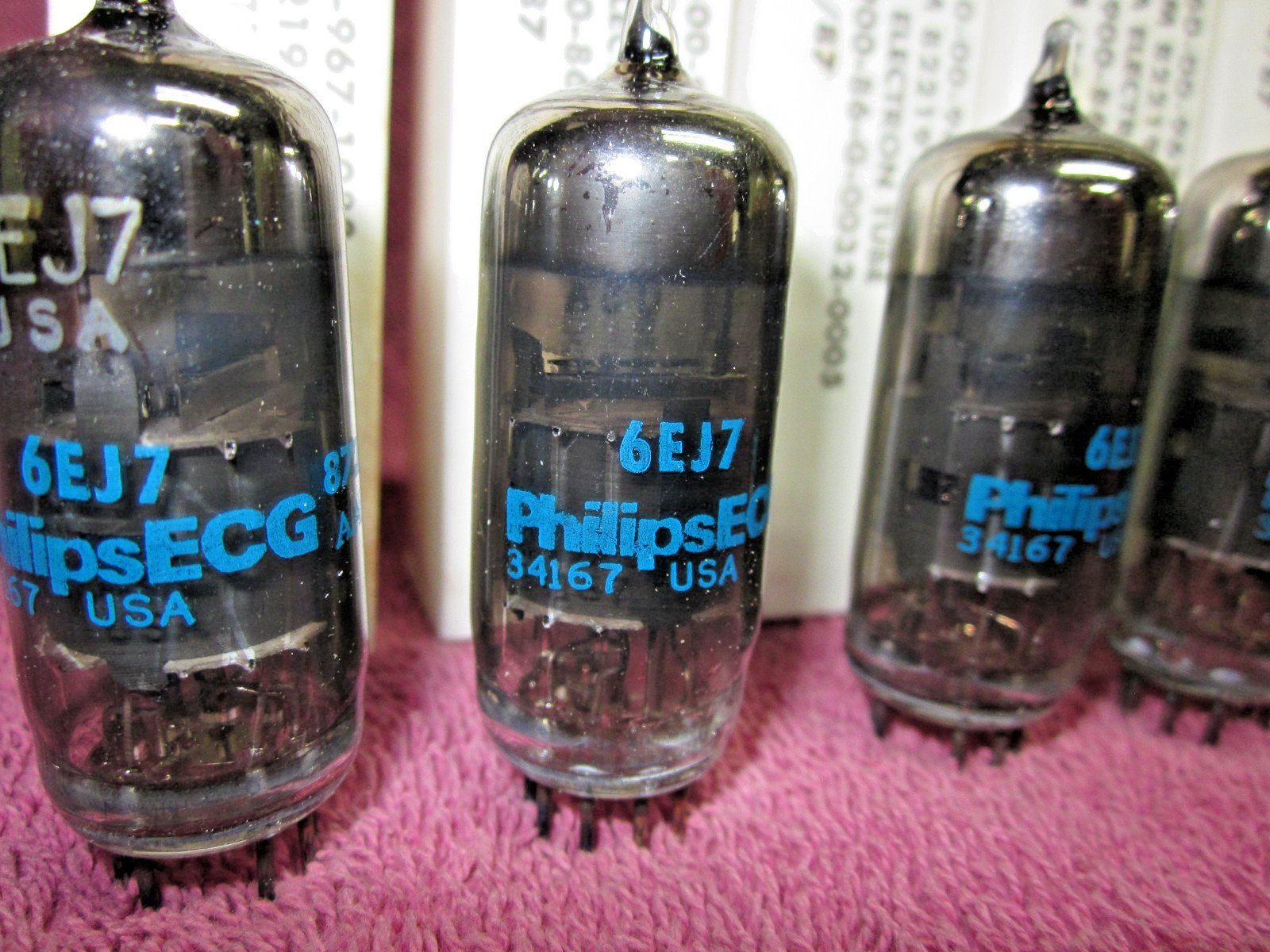 5pcs NIB Philips ECG/Sylvania 6EJ7/EF184 Tubes Dark Glass TESTED!