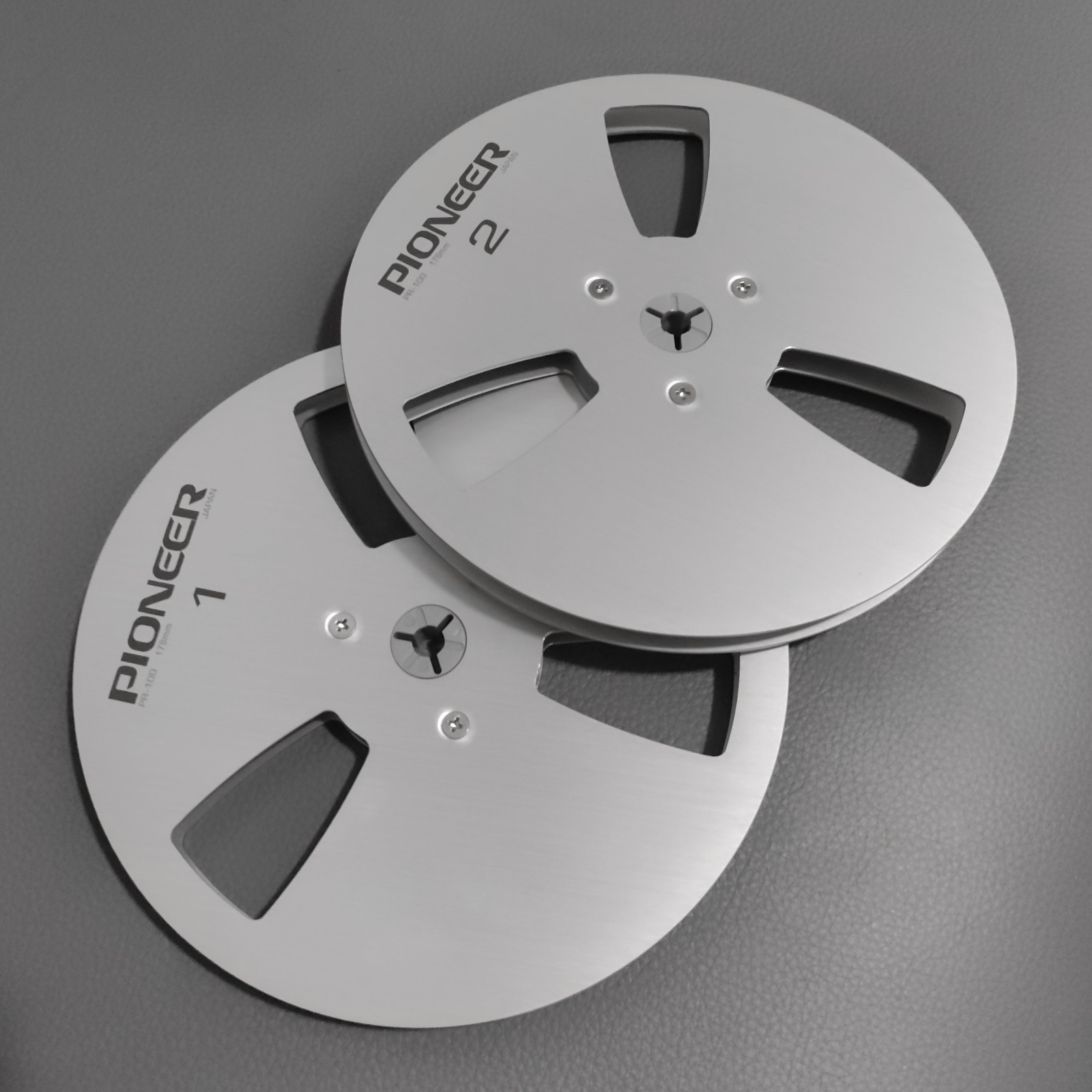 2X 7” Pioneer Black PR-100 Aluminum Reel to Reel RT-707 909 Empty Take Up Reel