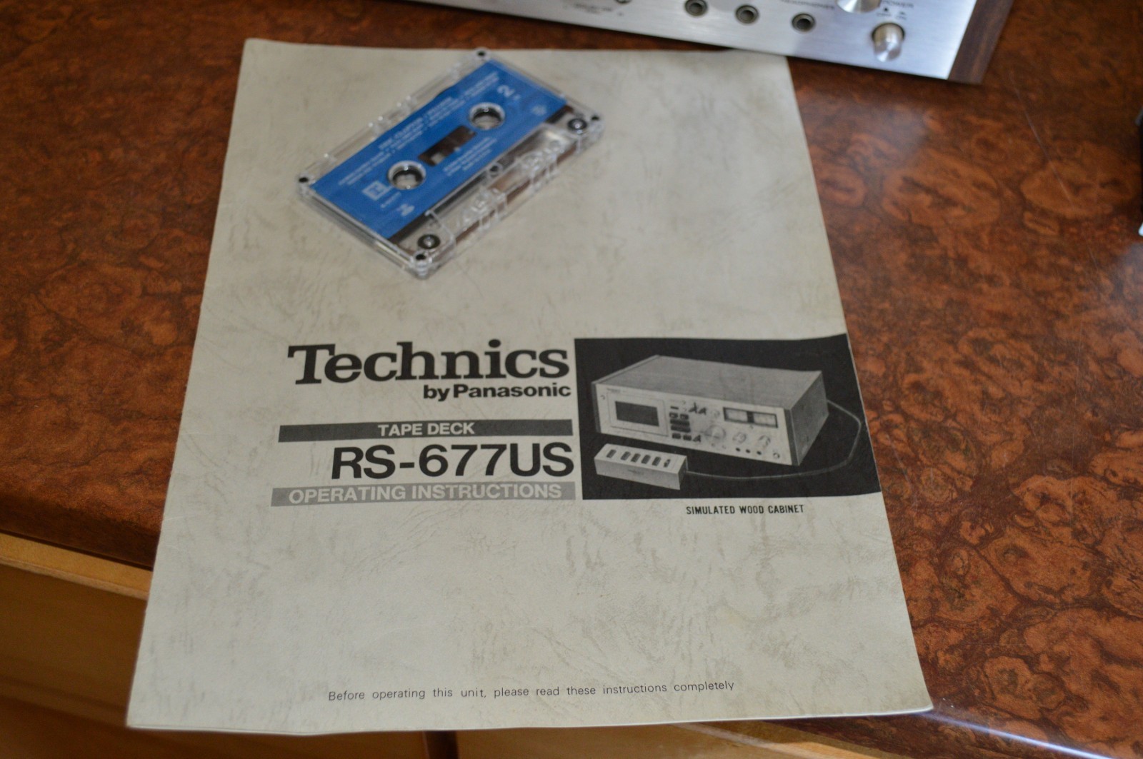 Technics RS-677US 4-Track 2 Channel Cassette Deck w/RP-9677 Remote & Manual