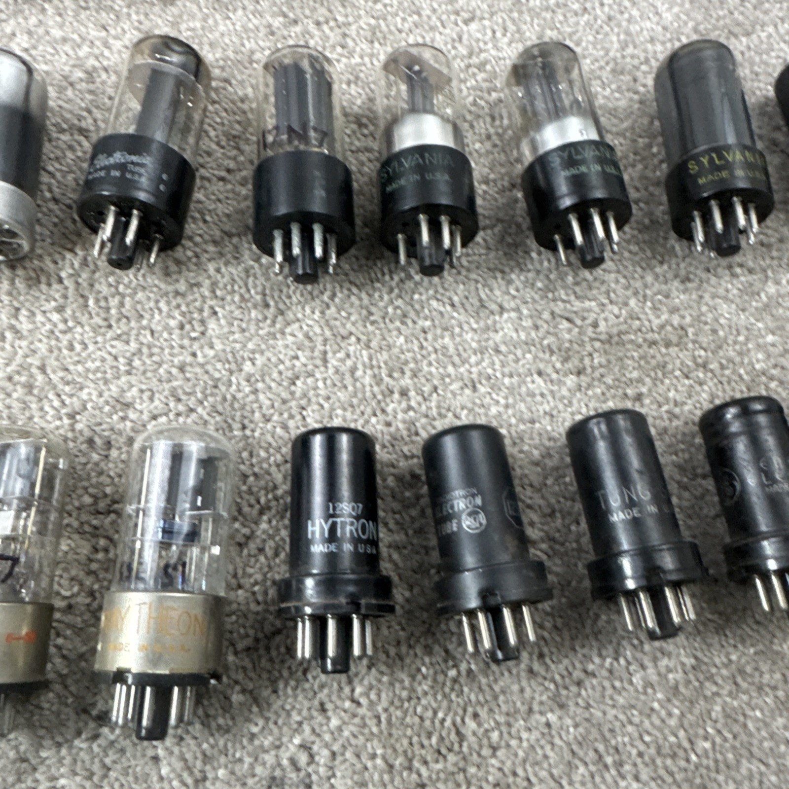 Lot Of 51 Vacuum & Electron Tubes RCA Raytheon Hytron Philco Tung Sol Sylvania