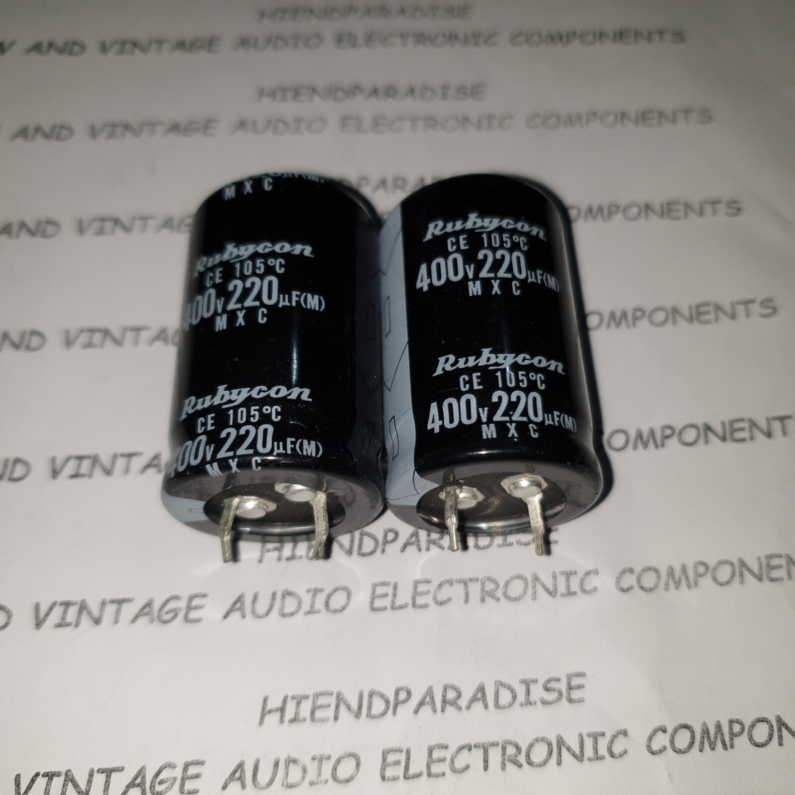 RUBYCON JAPAN MXC 220uF 400v 105C 25x40mm HI-END AUDIO TUBE AMP CAPS! 2PCS!