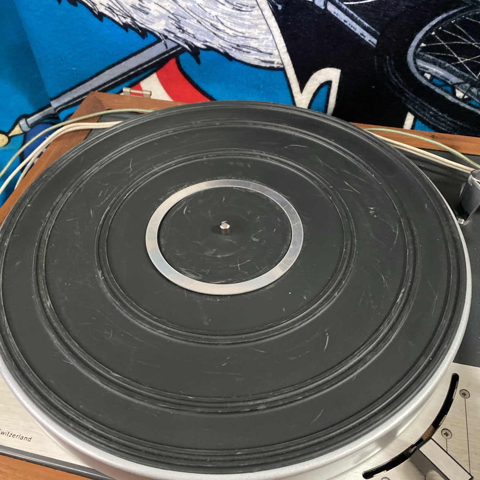 Lenco B55 Vintage Turntable Working No Belt Or Cover Selling For Parts Read