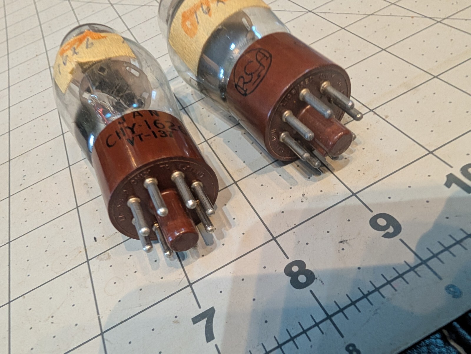 PAIR Type 1626 CBS JAN CHY 1626 VT137 RCA USN CRC Triode VACUUM TUBES Tested X30