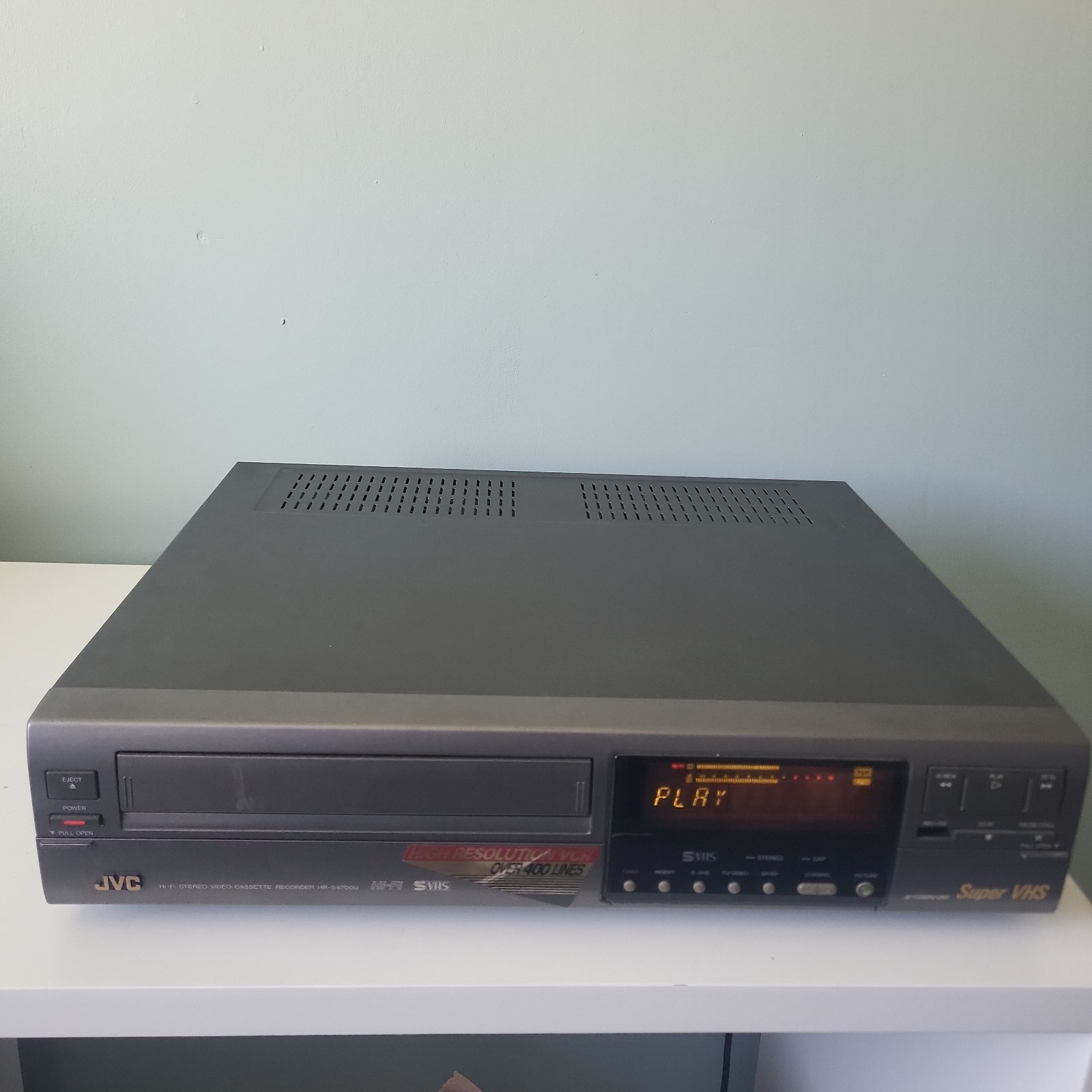 JVC HR S4700U Super VHS S-VHS Hi-Fi Stereo VCR Video Cassette Recorder READ DESC