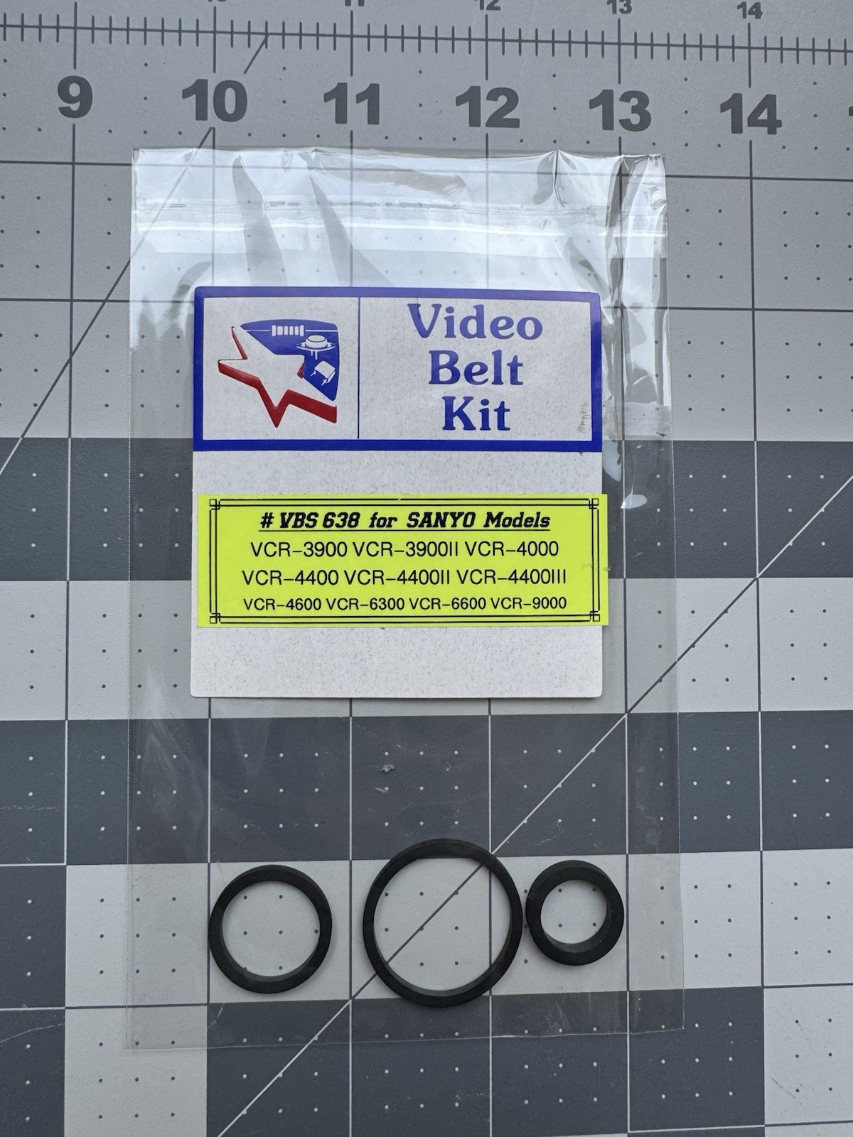 VCR Belt KIT for SANYO VCR3900 VCR4000 VCR4400 VCR4600 VCR6300 VCR9000 + Others