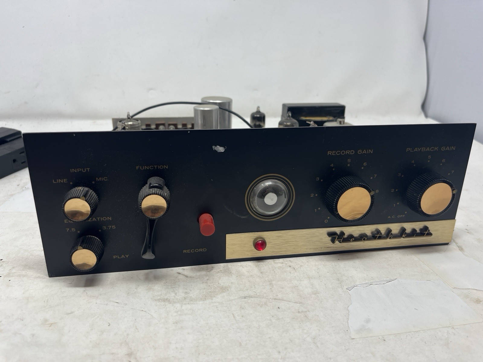 Vintage Heathkit TA-1 Tube Tape Amplifier Preamp Powers On Tubes Work