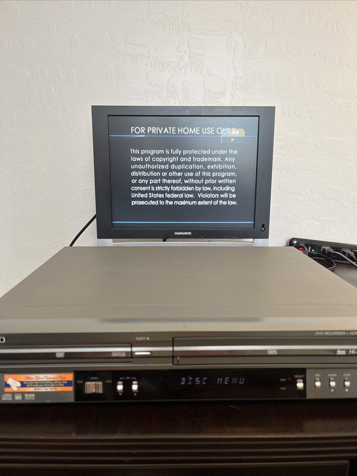 Go Video VR3930 DVD VCR Combo Player Transfer VHS Tape Cassette recorder