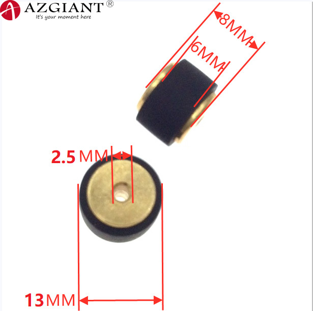 2pcs 13*8*6*2.5mm Radio Roller Bronze Hub Pinch Roller Pulley for Akai GXC-730D