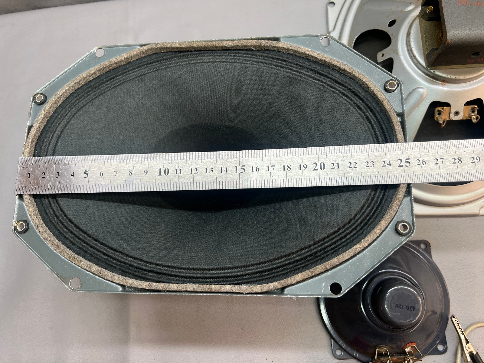 Pair Isophon Klangfilm Magnet Full Range Speakers 25.5cm with Tweeters 10.5cm
