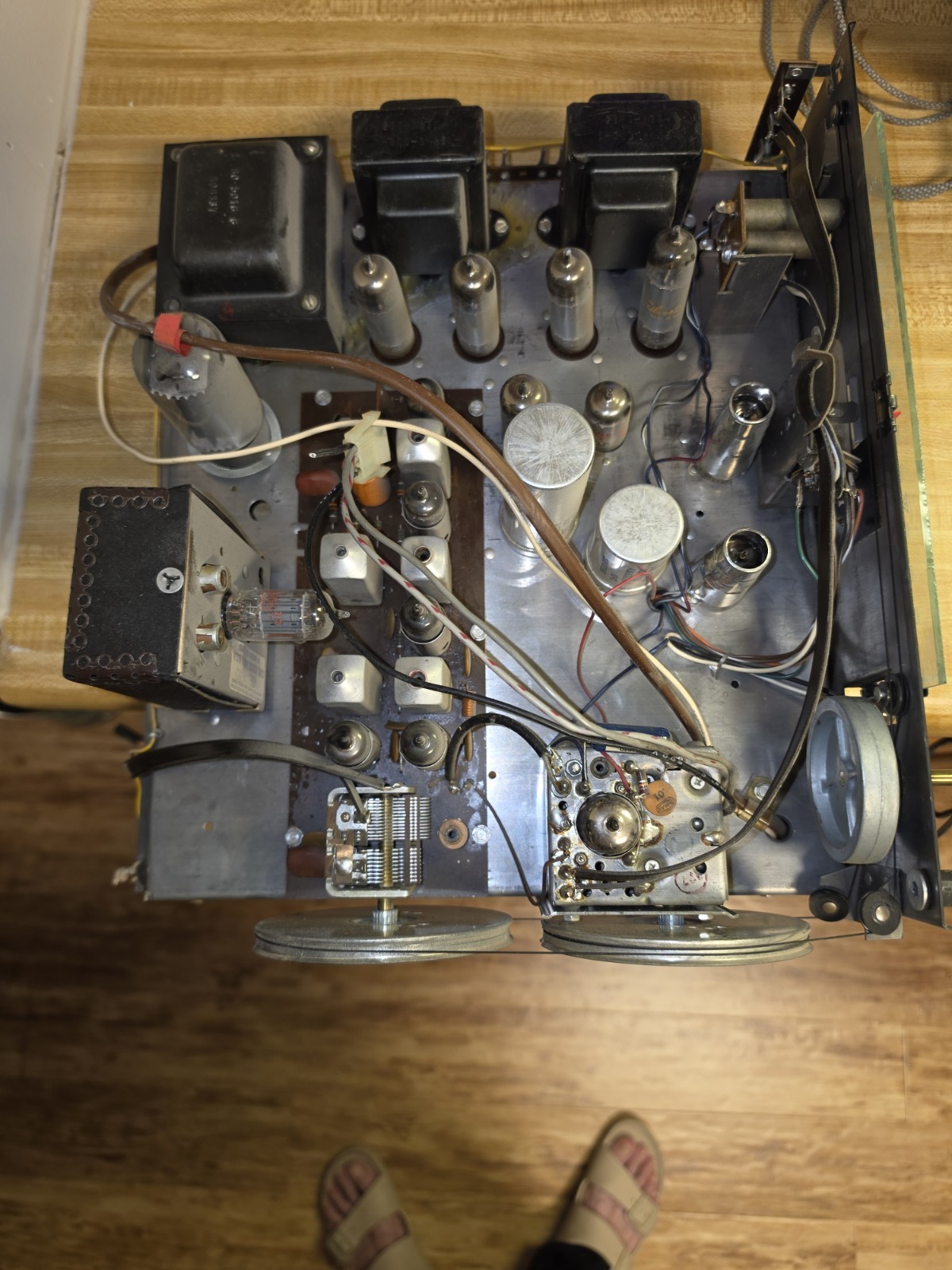 Vintage Silvertone Tube Stereo Receiver Chassis AM/FM Sears 456.54991 MCM