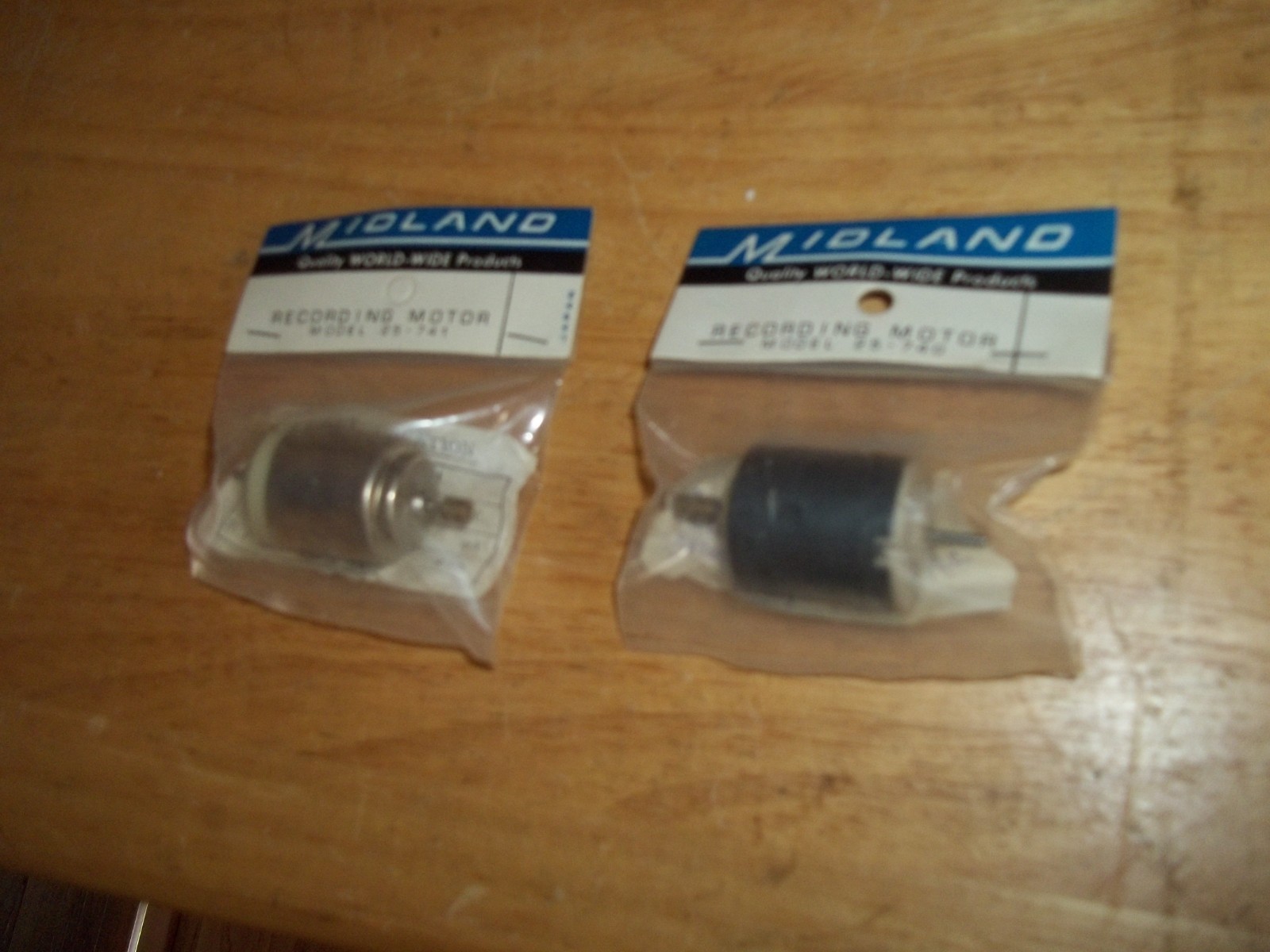 2-Vintage Midland Tape Recorder Recording Motors Models 25-740 & 25-741,NOS