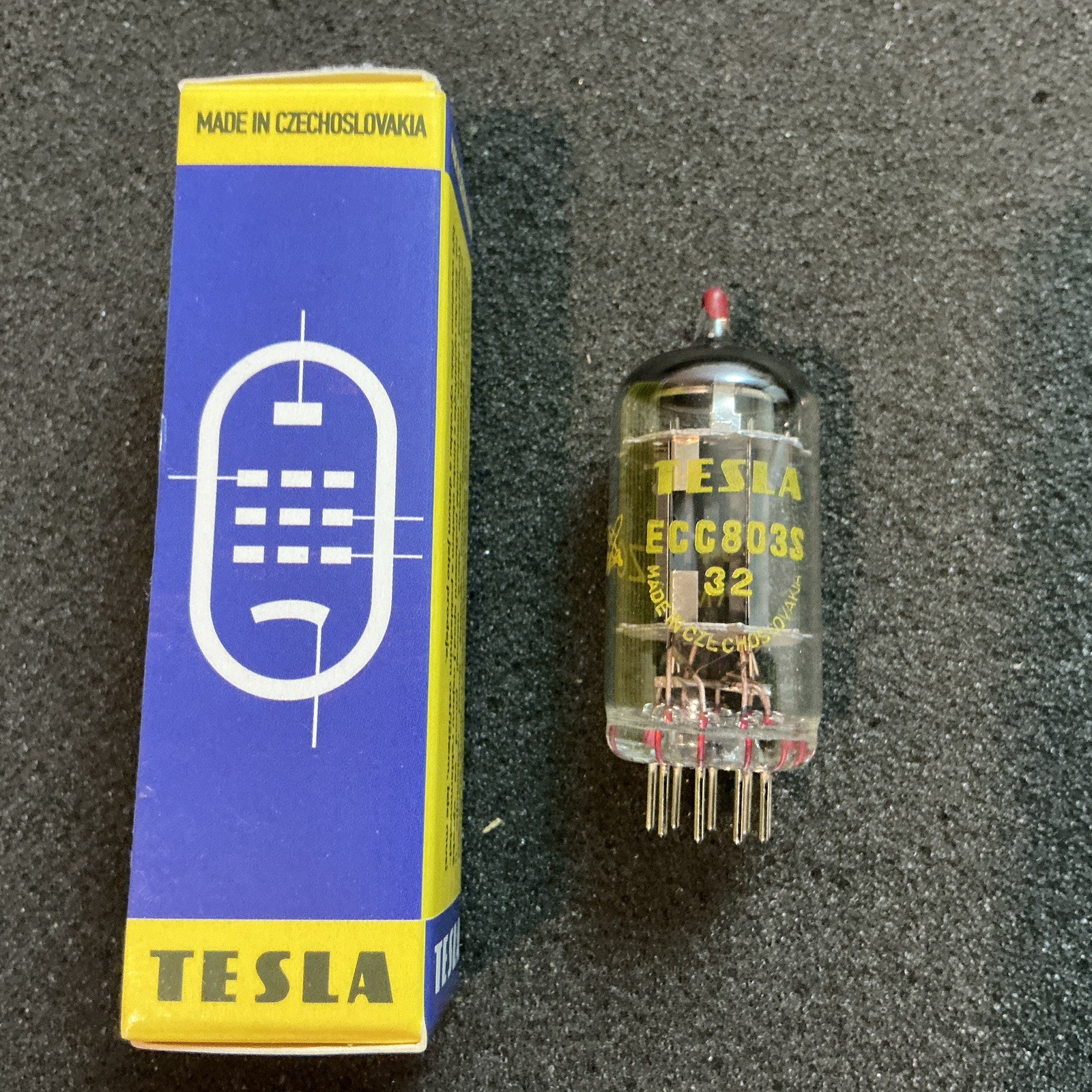 Rare NOS Tesla ECC803S Long Plate Tube Super 12AX7 ECC83 12AX7A B339 7025 L@@K