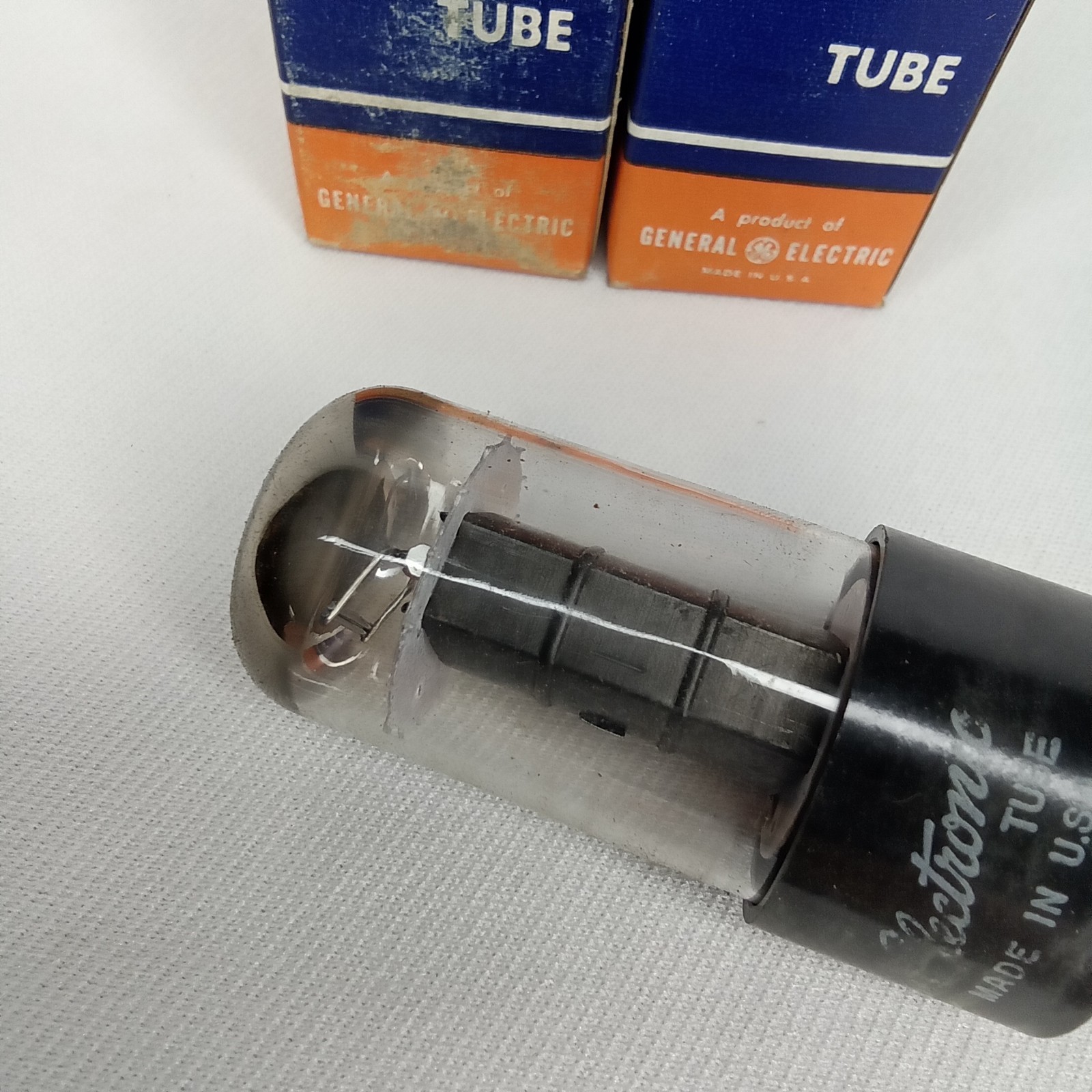 Vintage 1950s GE Electron Tube With Original Box Model 5V6GT Set Of 2