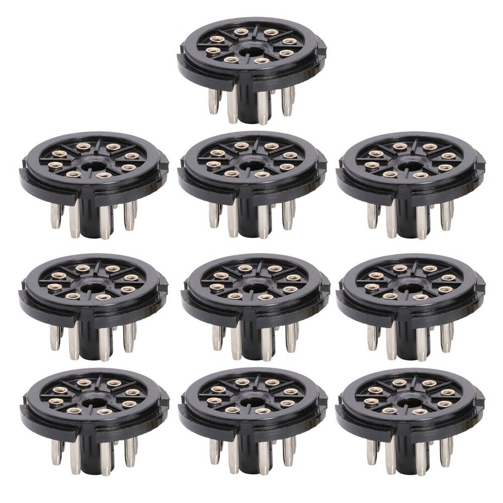 USA 5Pcs 8Pin Octal Bakelite Tube Base Socket Saver Adapter for EL34 EL34 6N8P