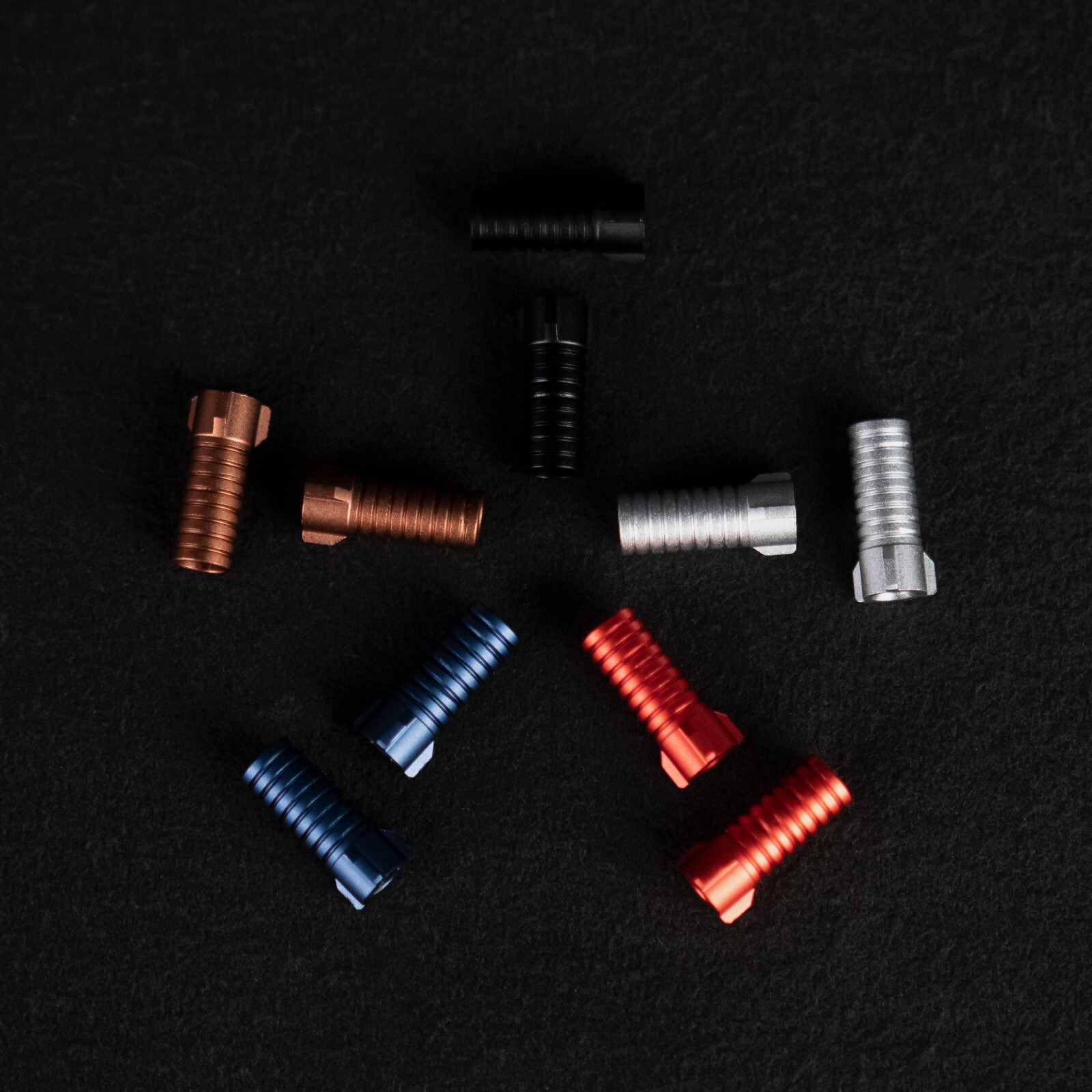2X OTARI PIONEER Universal Trident Screw Blue Sleeves Screw Diameter 3.0mm