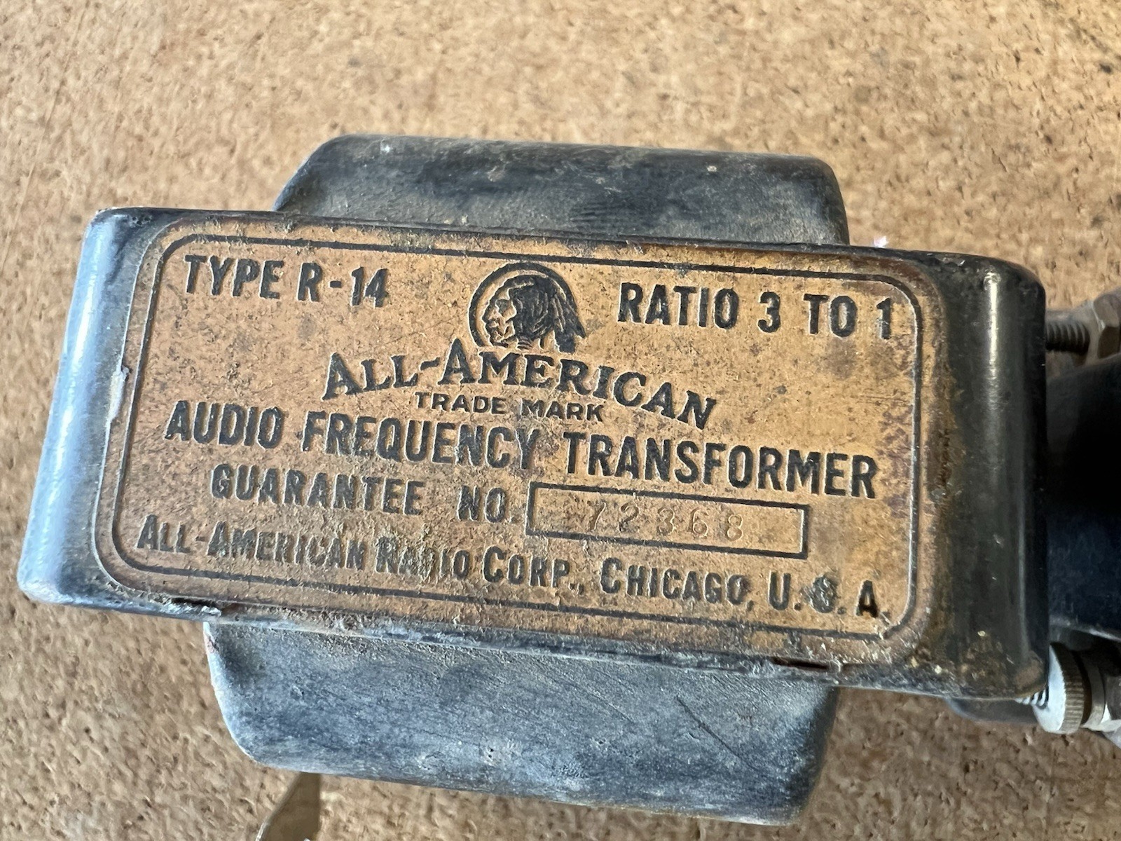 Pair of Antique All-American Audio Frequency Transformers Type R-14