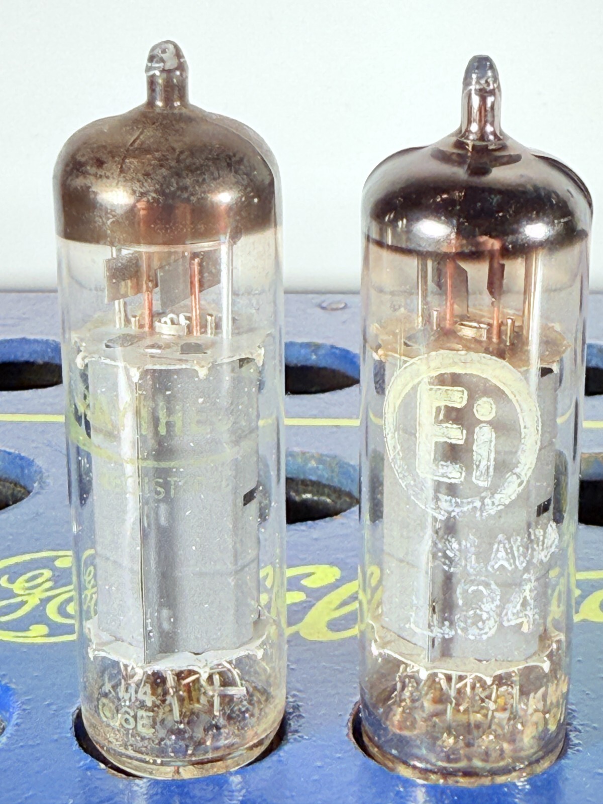 Closely Matched Pair Ei EL84 ( Old Yugoslavia ) Tested Good Tube