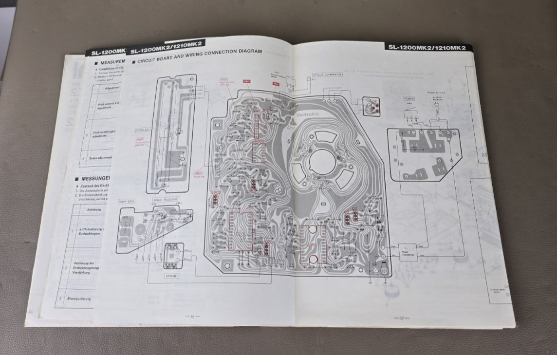 Technics Turntable SL-1200MK2 Service Manual D-4396