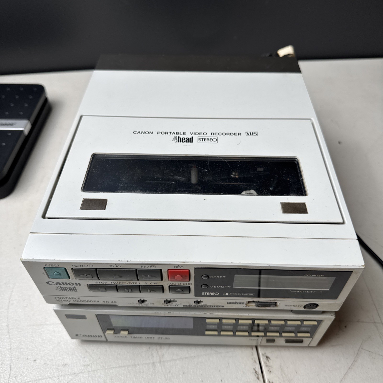 Canon Vtg Tuner-Timer Unit VT-30 & VR-30 Portable Video Recorder Untested.